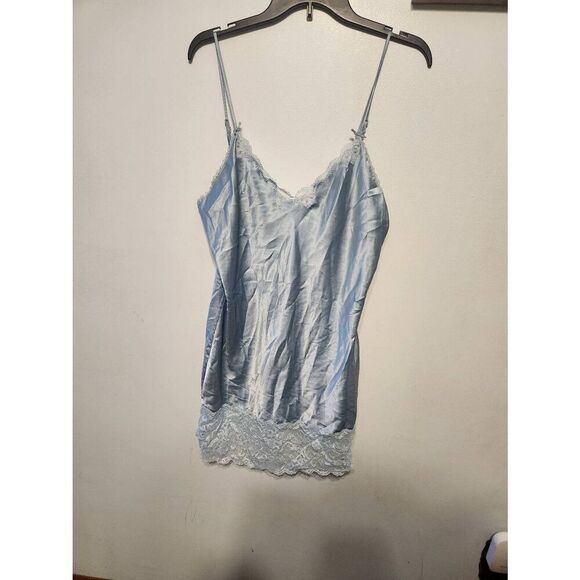 Victoria's Secret Size L Light Blue BabyDoll Chemise Slip Nightie - Picture 1 of 3